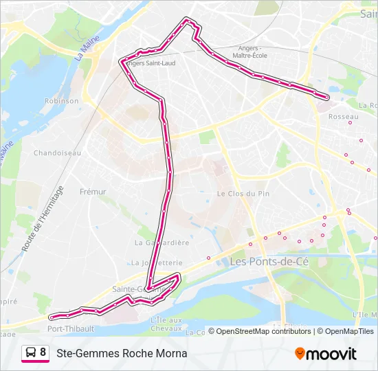 8 Bus Line Map