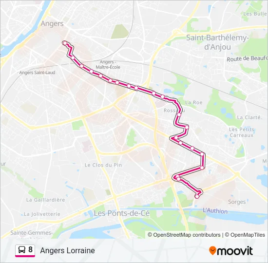 8 Bus Line Map