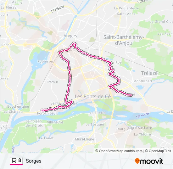8 Bus Line Map