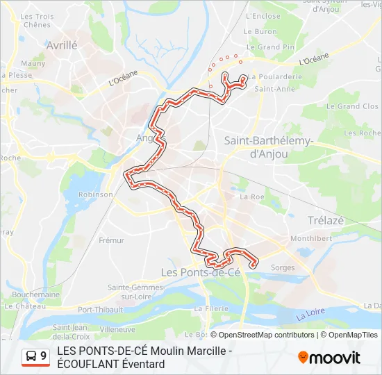 9 Bus Line Map