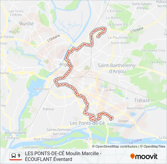 9 Bus Line Map
