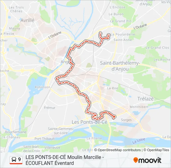 9 Bus Line Map