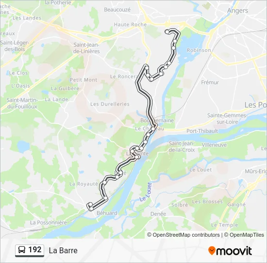 192 Bus Line Map