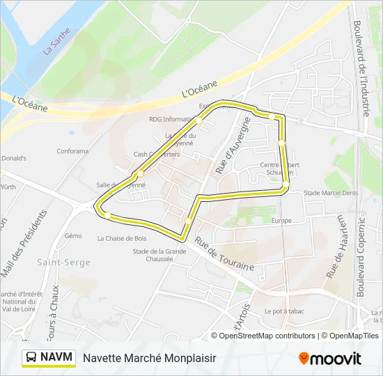NAVM Bus Line Map