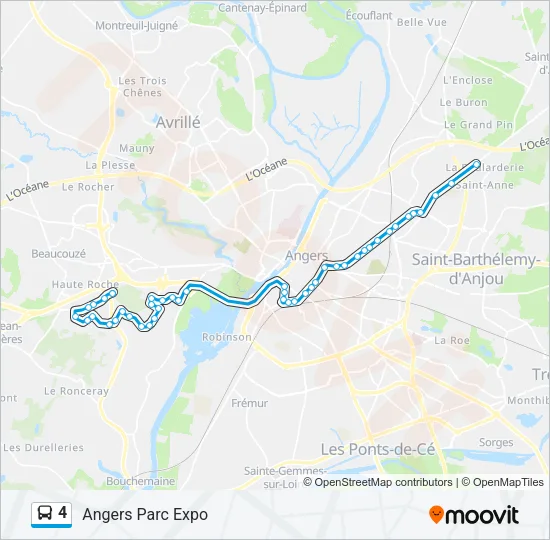 4 Bus Line Map
