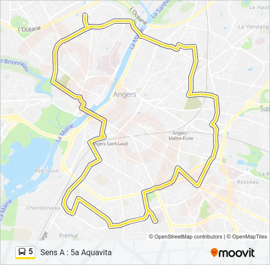 5 Bus Line Map