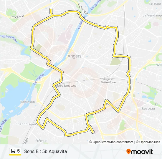 5 Bus Line Map