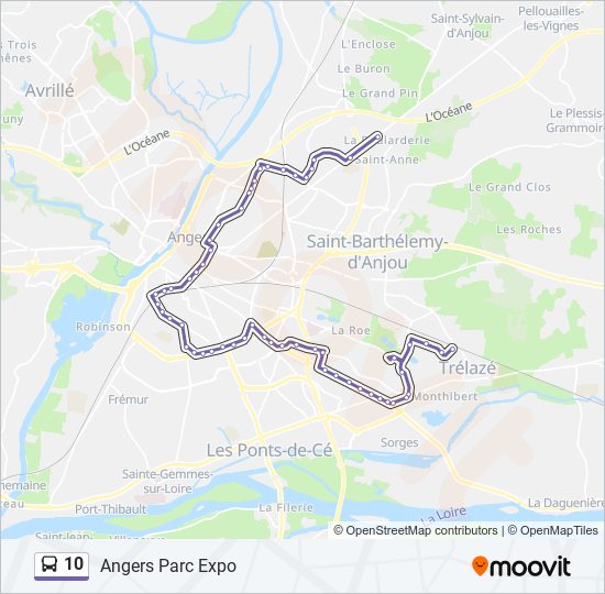 10 Itinéraire: Horaires, Arrêts & Plan - Angers Parc Expo (mis à jour)