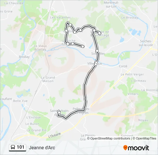 101 Bus Line Map