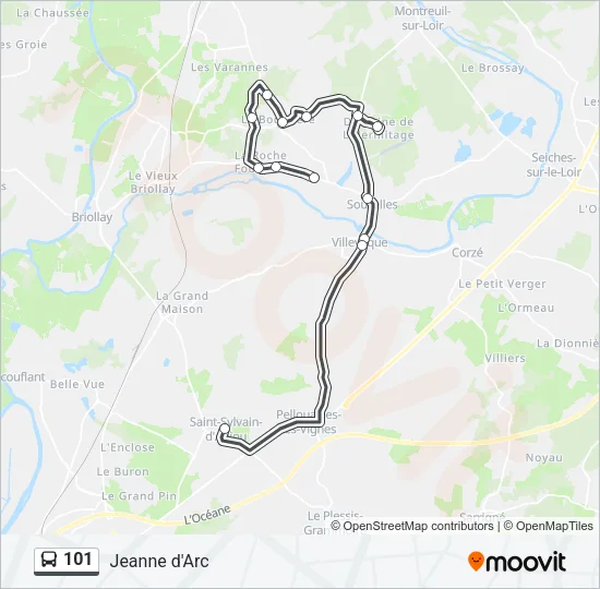 101 Bus Line Map