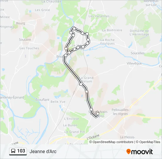 103 Bus Line Map