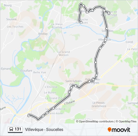 Mapa de 131 de autobús