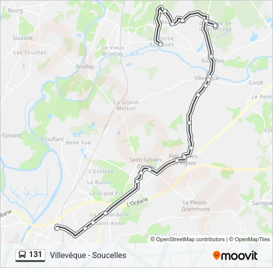 131 Bus Line Map