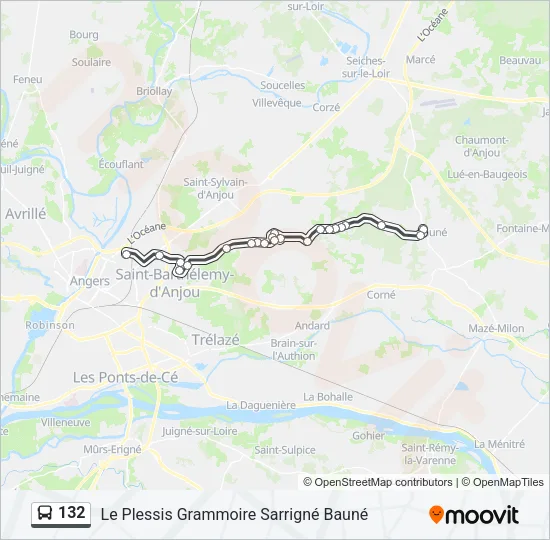 132 Bus Line Map