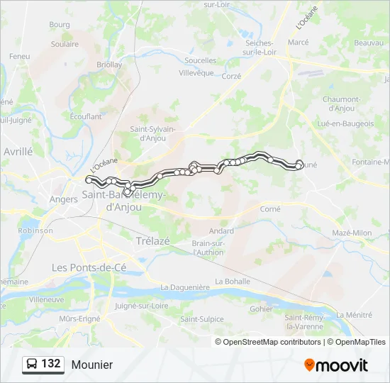 132 Bus Line Map