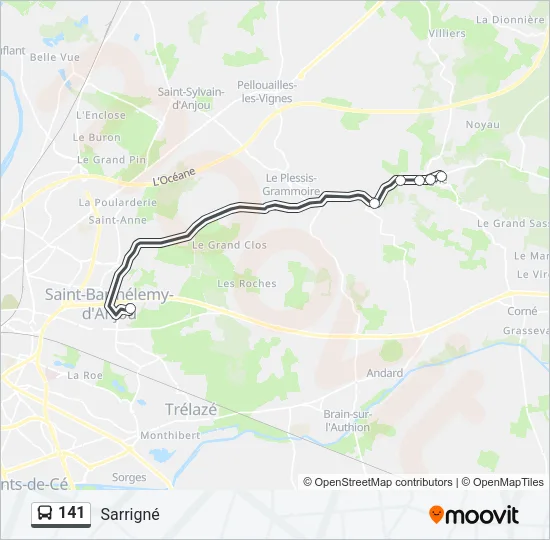 141 Bus Line Map