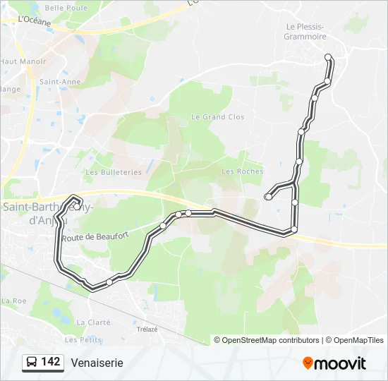 142 Bus Line Map