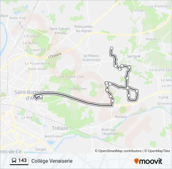 143 Bus Line Map