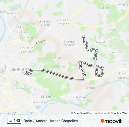 143 Bus Line Map