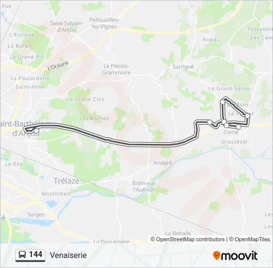 144 Bus Line Map
