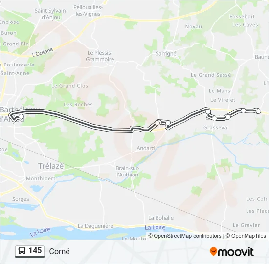 145 Bus Line Map