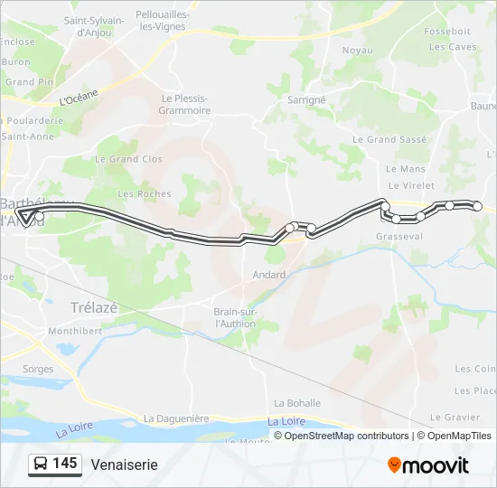 145 Bus Line Map