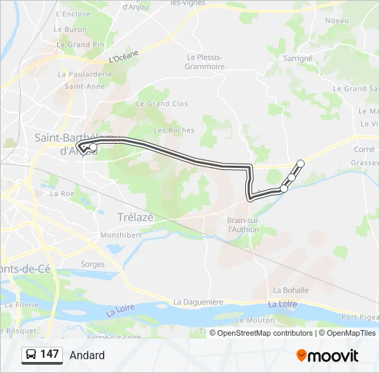 147 Bus Line Map