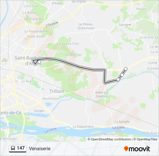 147 Bus Line Map