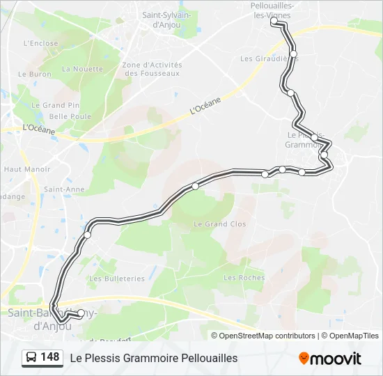 148 Bus Line Map