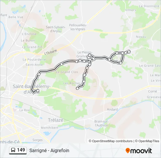 149 Bus Line Map