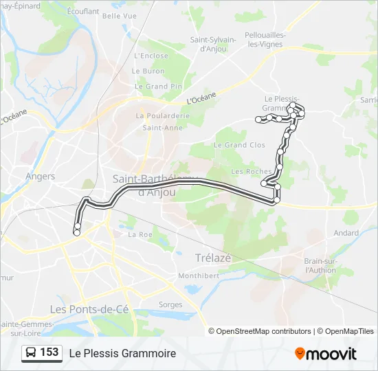 153 Bus Line Map