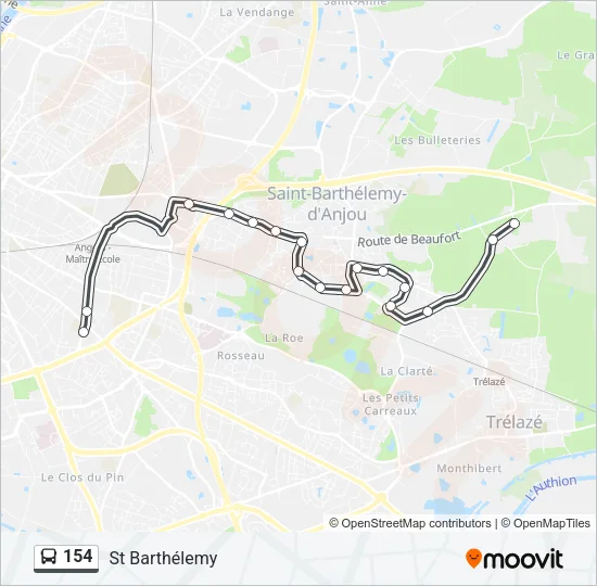 154 Bus Line Map