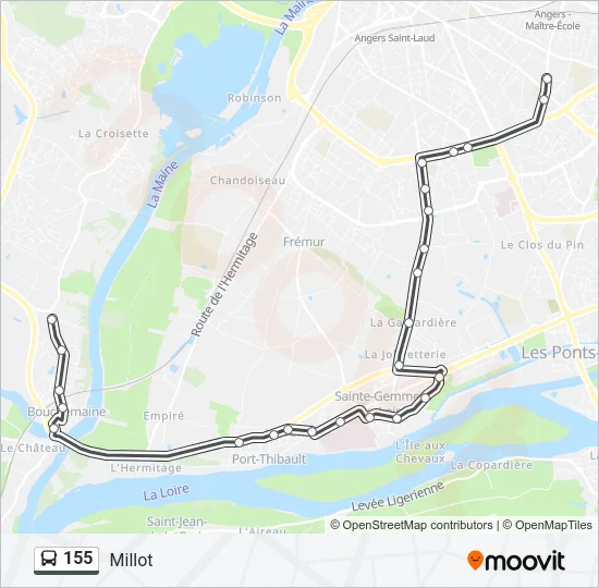 155 Bus Line Map