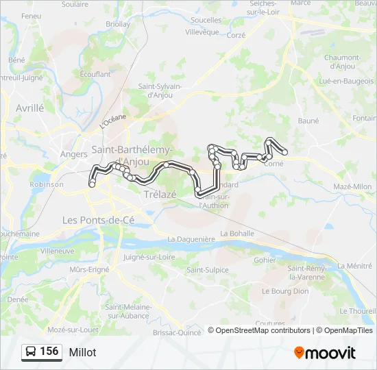 156 Bus Line Map