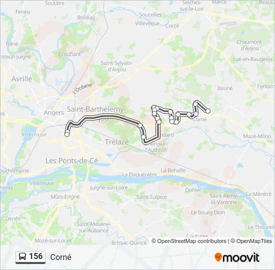 156 Bus Line Map