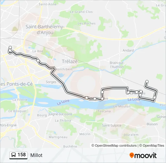 158 Bus Line Map