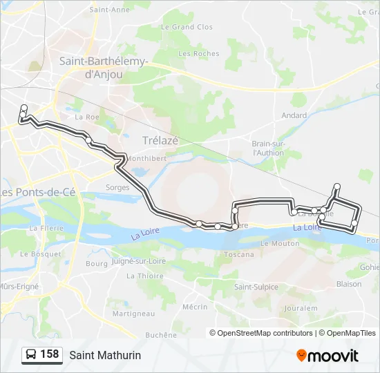 158 Bus Line Map