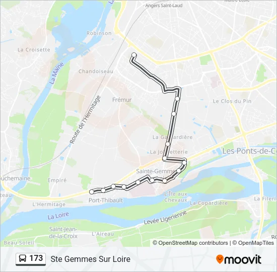 173 Bus Line Map