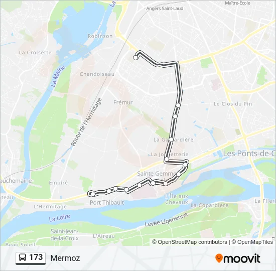 173 Bus Line Map