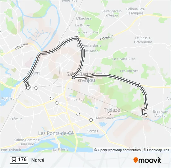 176 Bus Line Map