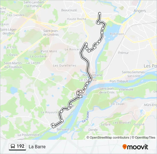 192 Bus Line Map