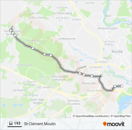 193 Bus Line Map