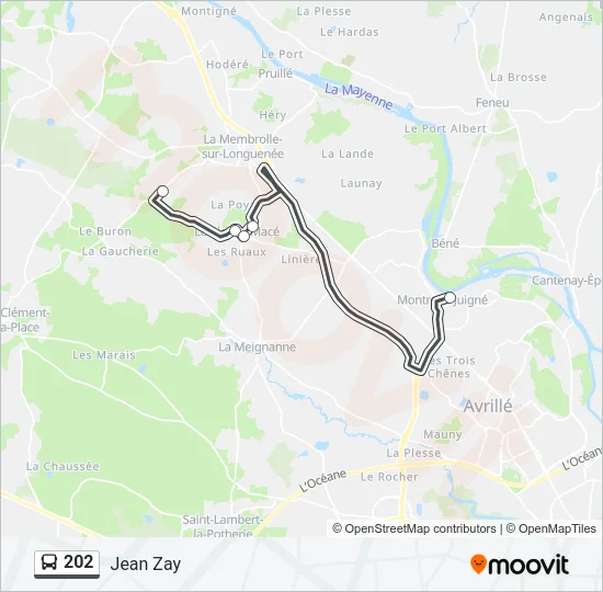 202 Bus Line Map
