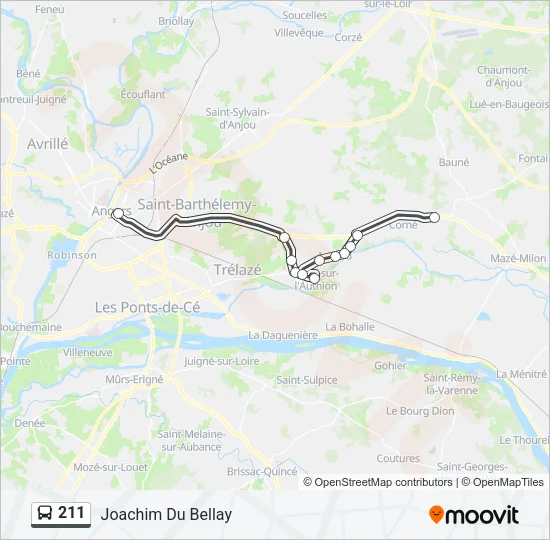 211 Bus Line Map