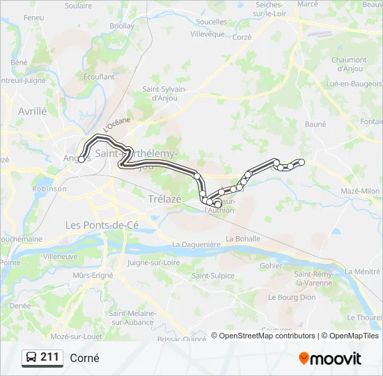 211 Bus Line Map