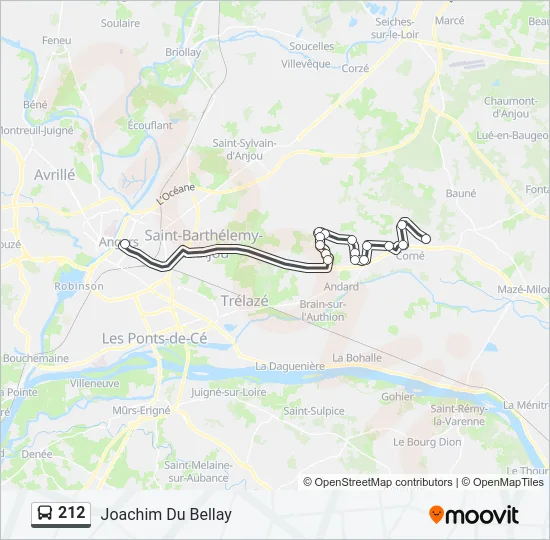 212 Bus Line Map