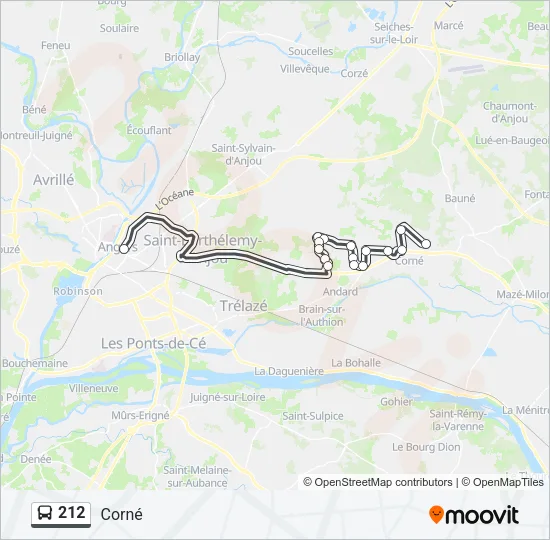 212 Bus Line Map