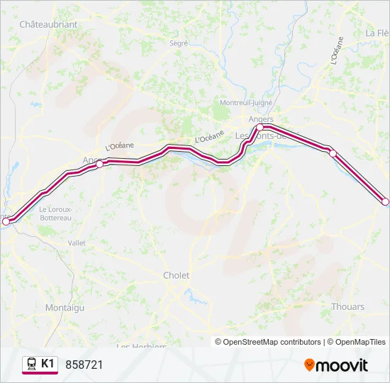 K1 Train Line Map