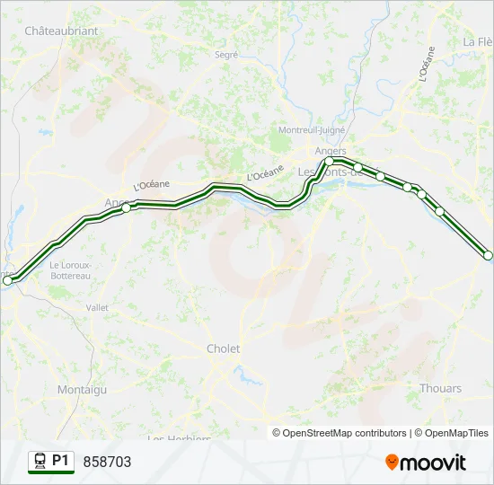 P1 Train Line Map