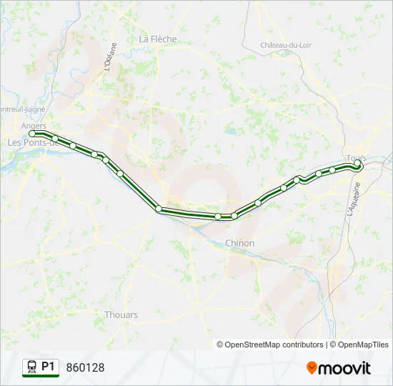 P1 Train Line Map
